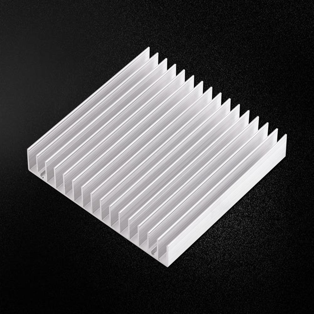 1pc Aluminium Heatsink Good Thermal Conductivity Heat Sink Cooling Fin 100*100*18MM