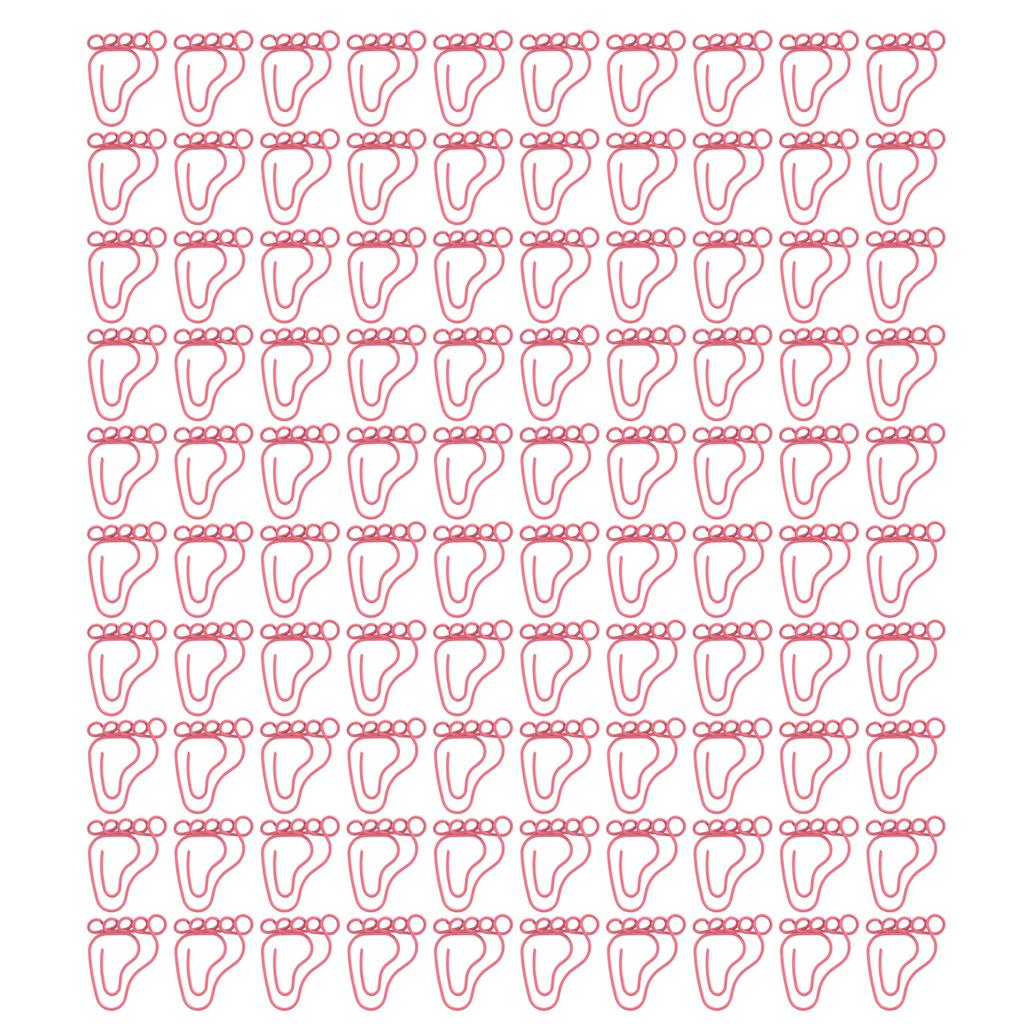 100 шт. скрепка в форме стопы, симпатичная, противоскользящая, портативная, для закладки, офисного файла документов