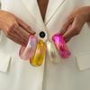 Punk Hip Hop Laser Bracelets Transparent Chunky Bangles Trendy Colorful Resin Bangles  Gifts