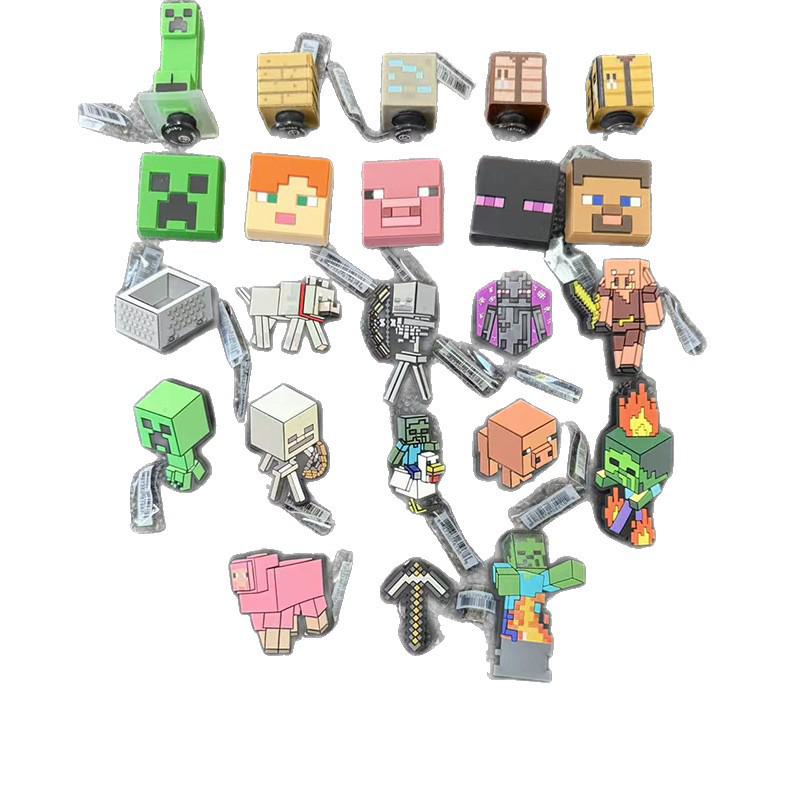Цветочные подвески в стиле Minecraft для Crocs - Декоративные аксессуары для обуви из ПВХ