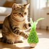 Качающаяся игрушка для кошки Деревянная основа Кошачий тизер с перьями Интерактивная качающаяся игрушка-пиналка для кошки для поглаживания Самостоятельное развлечение