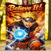 Naruto Power Print Flannel Blanket, Soft Warm Lightweight Throw Blanket for living Room,Sofa Bed Camping office