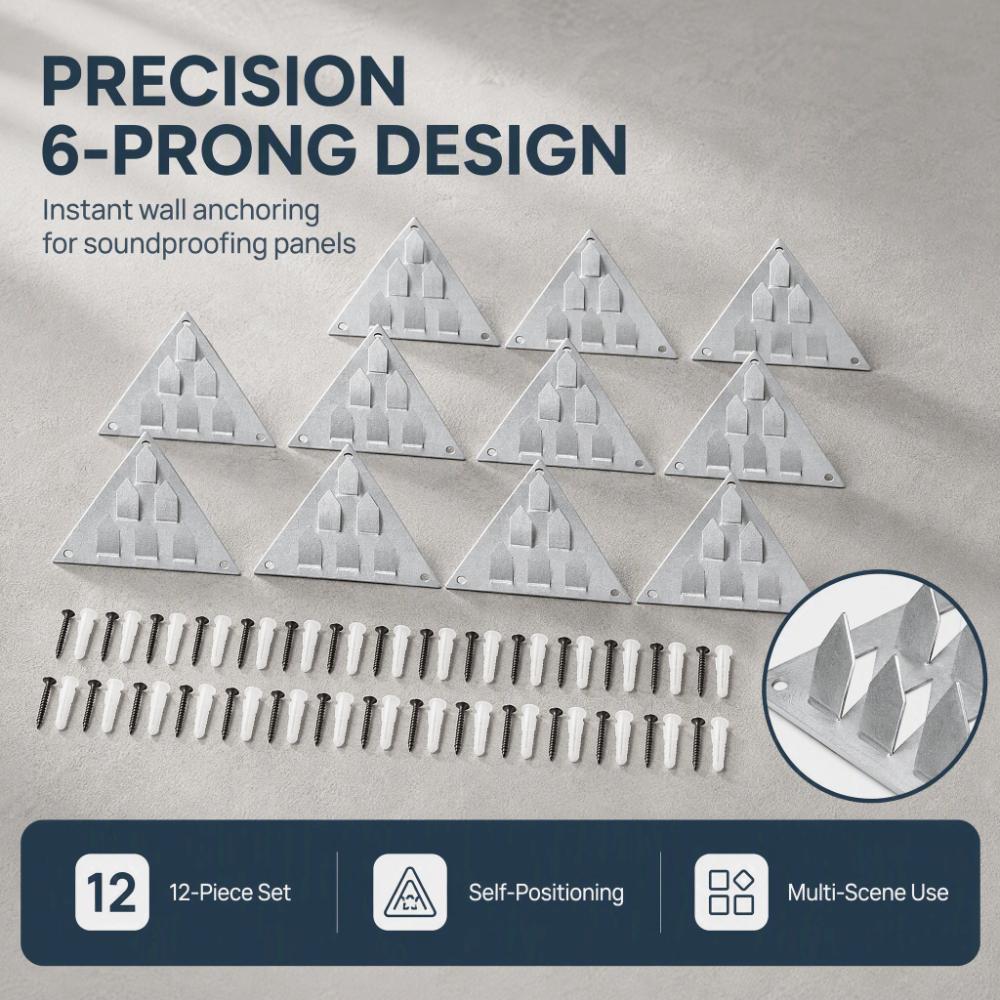 12 Pcs Surface Mount Impaling Clips With Screws Sound Isolation Clips Recording Studio