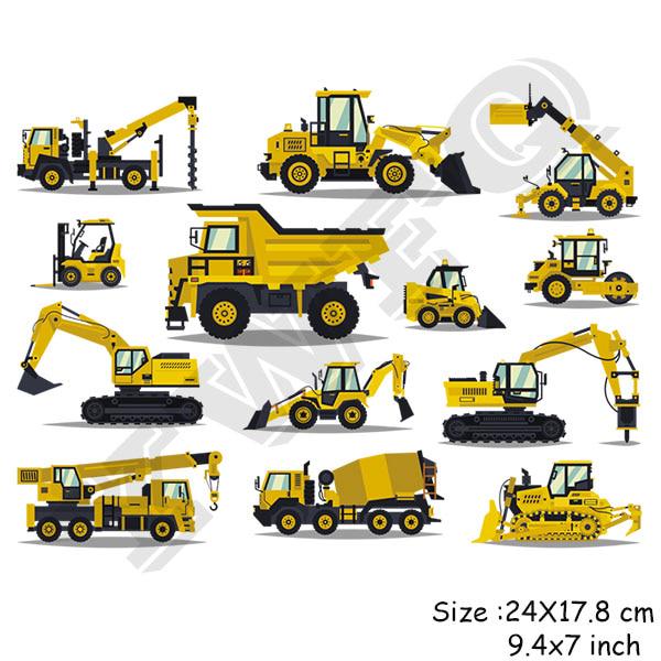 DIY теплопередающие железные нашивки с милыми мультяшными машинками, набор нашивок для детской одежды, футболки, платья