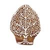 Woodblock Stamp Tree Blockprint Border Stamp Brown Indian Textile Printing