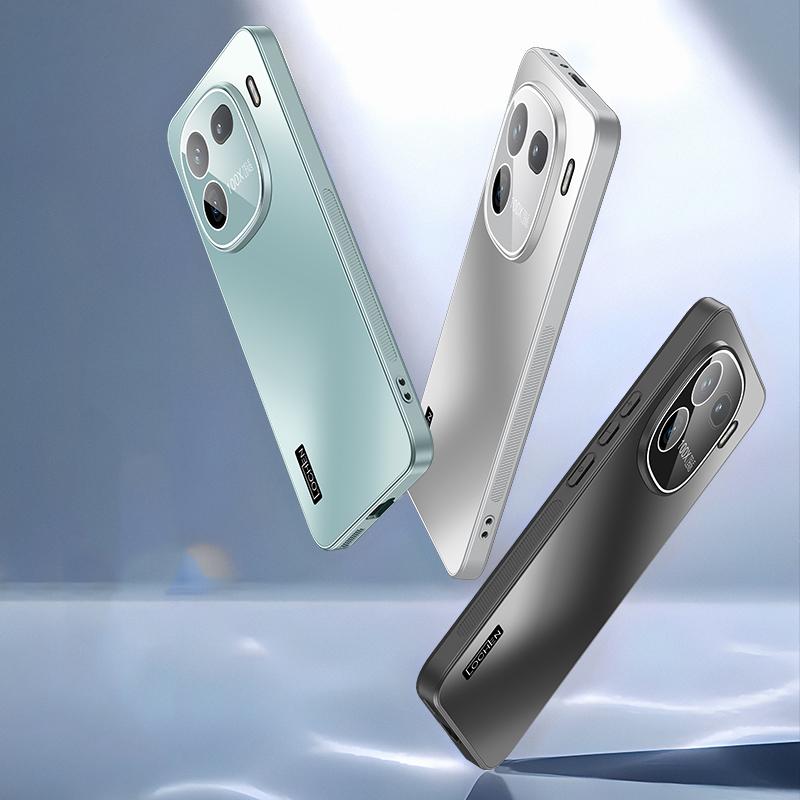 Для vivo iQOO 12 Pro Dazzle Plating Корпус ПК Камера Полное покрытие с пленкой для объектива Супер против падения Силикагель Край Противоскользящий чехол Защитный чехол