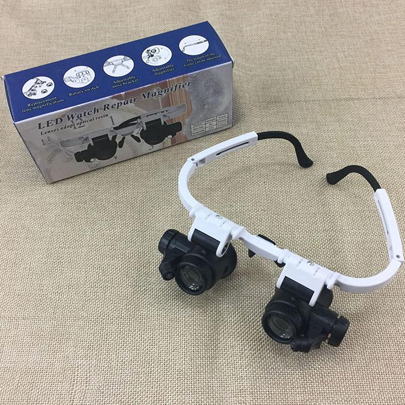 2022 8X/23X Двойной глаз Светодиодная лампа Лупа Очки Лупа Лупа