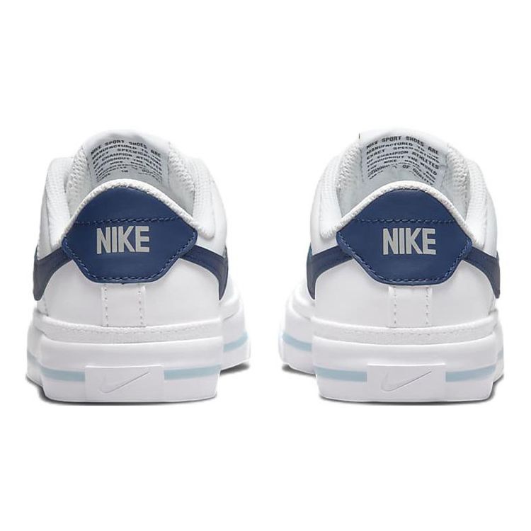 Nike Детские кроссовки Court Legacy GS White Mystic Navy Boarder-Blue Team-Orange DA5380-113