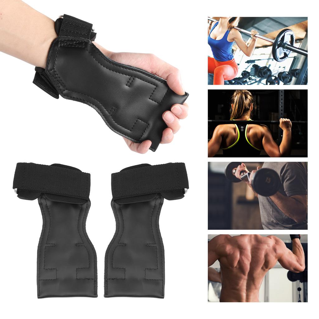 1Pair Artificial Cattlehide Training Gloves Pullups Dumbbells Hand Guards Wrist Guards
