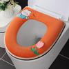 Универсальный чехол на сиденье для унитаза, коврик для туалета с мультяшным рисунком, мягкая теплая подушка на сиденье для унитаза, аксессуары для крышки унитаза для ванной комнаты