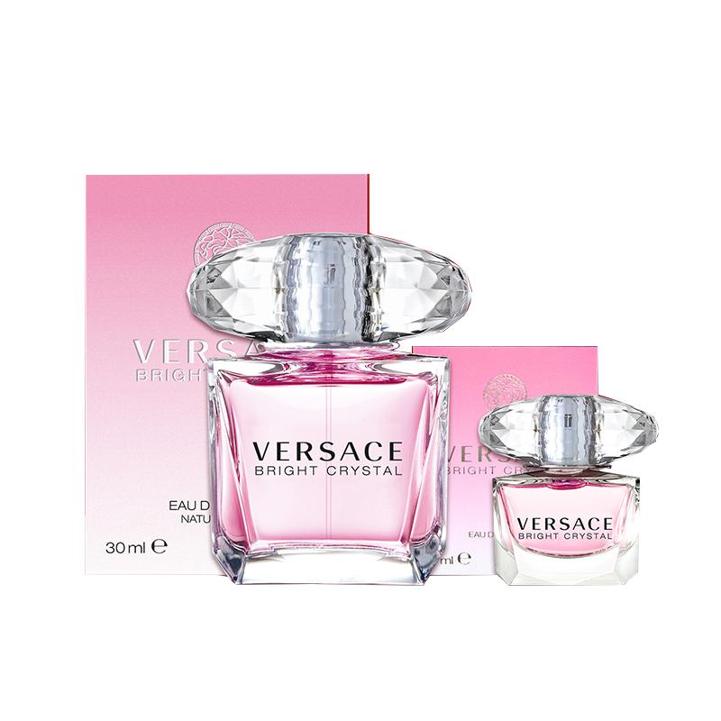 Versace Набор Туалетной Воды Розовый, Цветочный и Фруктовый Туалетная Вода EDT + , подарок на день рождения 12-Розовый Хрустальный Алмаз 30 мл + Хрустальный Алмаз 5 мл