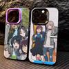 Чехол для телефона G-Girl Anime BandS C-Cry для iPhone 17, 16, 15, 14, 13, 12, 11 Plus, Pro Max, цветной, серебряное покрытие внутри