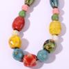 Vintage Ethnic Style Handwoven Necklace Artistic Creativity Versatile Ceramic Necklace Colorful and Minimalist Clothing Accessories