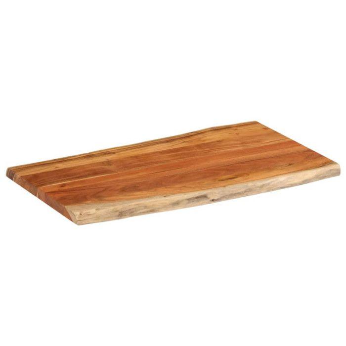 VidaXL Dessus de table 100x60x2,5cm rectangulaire bois massif d'acacia, dessus de table rectangulaire, dessus de table à 370622