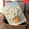 DIY холст для жемчужной живописи Дизайн корзины с лилиями Блестящий 3D-набор для бисерного искусства Творческое хобби для декора стены в гостиной