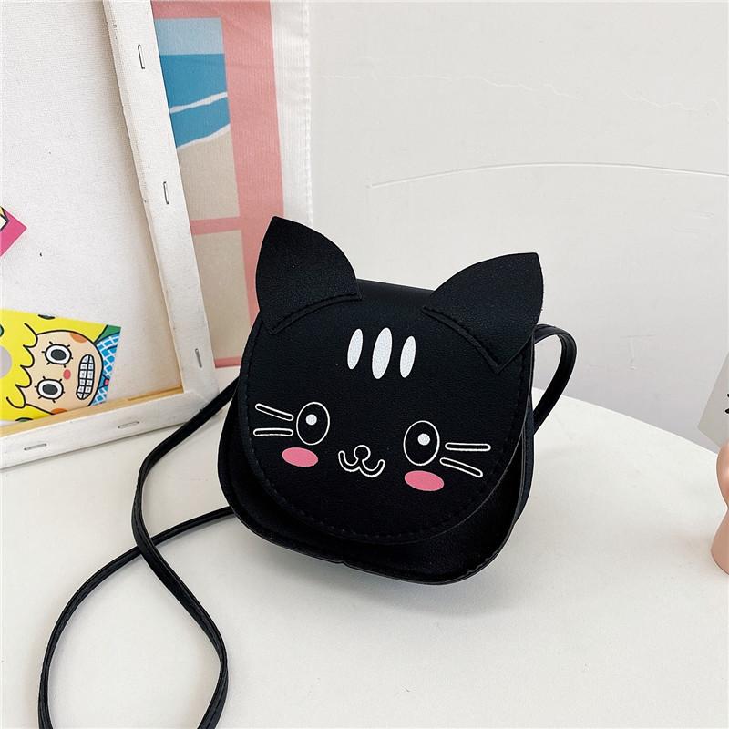 Shoulder Bag Cat Childrens Cartoon Animal Bag Zipper Design Made Of Material Pu