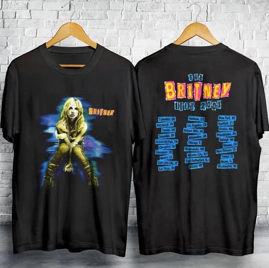 Vintage Britney Spears The Britney Tour 2001 Shirt Pop Icon Concert Tee Heavyw Unisex T-Shirt