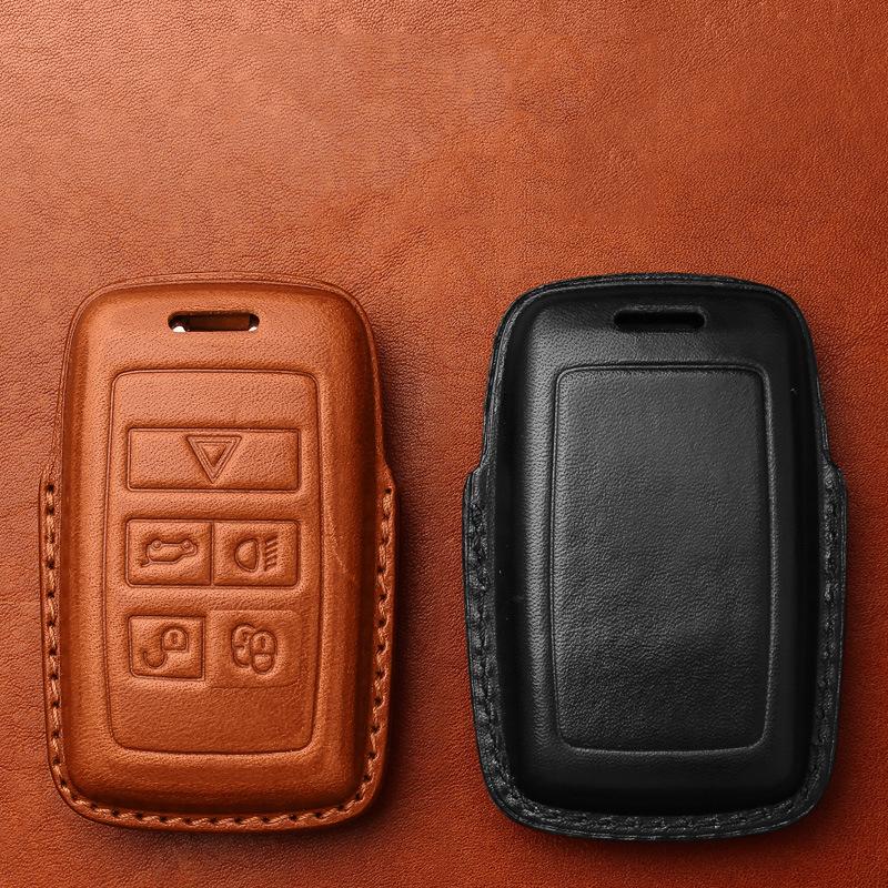Hight quality Top Layer Leather key case cover protective shell for Land Rover FREELANDER DISCOVERY RANGE ROVER Range Evoque
