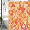 Желтая Современная Геометрическая Креативная Графическая Шторка для Душа, Декоративная Шторка для Ванной, Водонепроницаемая Шторка для Душа с Крючком