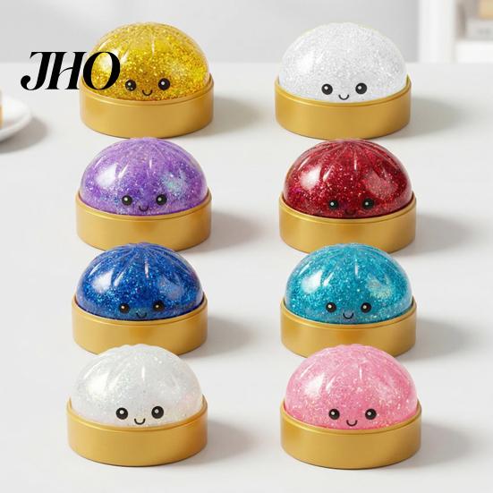 Mood Soothing Toy Steamed Bun Squeeze Toy, Cute Dumpling Stress Relief Ball, Durable Ball Slow Rising Decompression for Desk, Kawaii Fidget