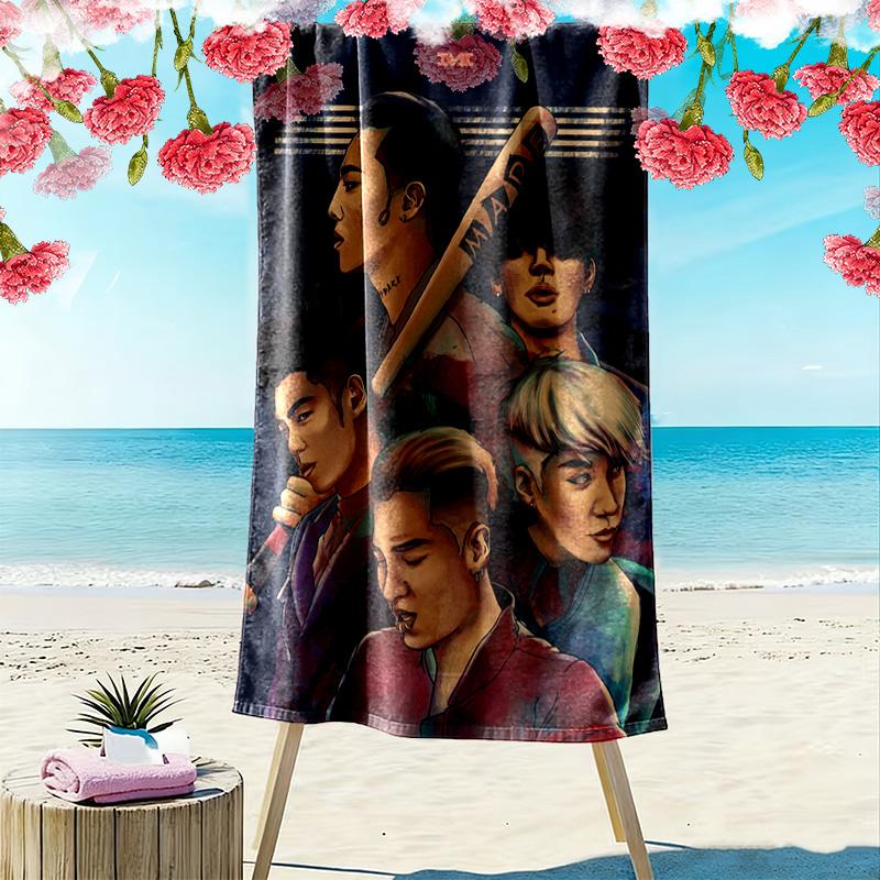 Big Bang: Explosive Energy Harmony beach towel soft Outdoor camping Outdoor pool towel swim seaside printing beach Outdoor picnic beach mat Comfort