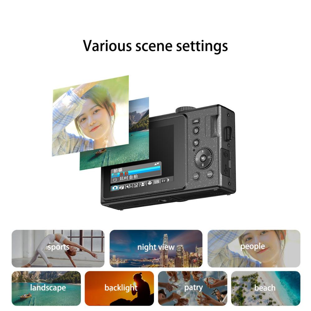 48-мегапиксельная цифровая Po-камера для фотографии, 3-дюймовая селфи-камера с откидным экраном, 16-кратным зумом, 4k, потоковая видеокамера с YouTube, многоцветная