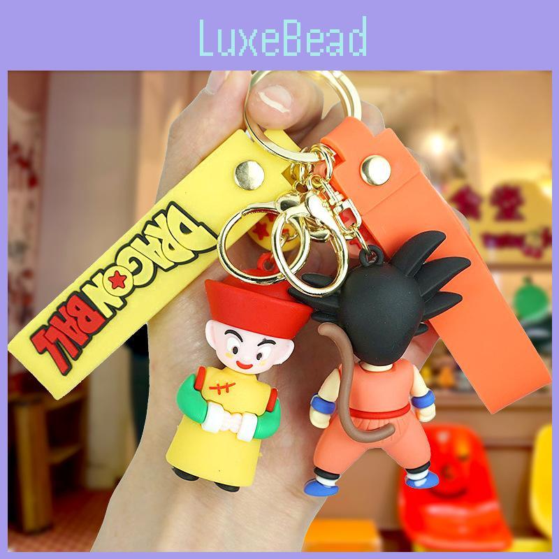 Милый мультяшный брелок из ПВХ Dragon Ball Z, забавный прочный резиновый брелок для Гоку, Гохана, Тиена, Буу, Мастера Роши