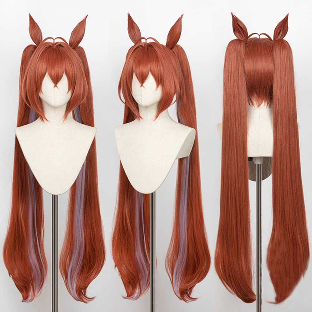 Косплей-парик Daiwa Scarlet, Оранжевый, Костюм, Парик, Аксессуар, Маскировка, Хэллоуин, Мероприятие, Косплей, Фотосессия (Парик + Уши + Хвост)