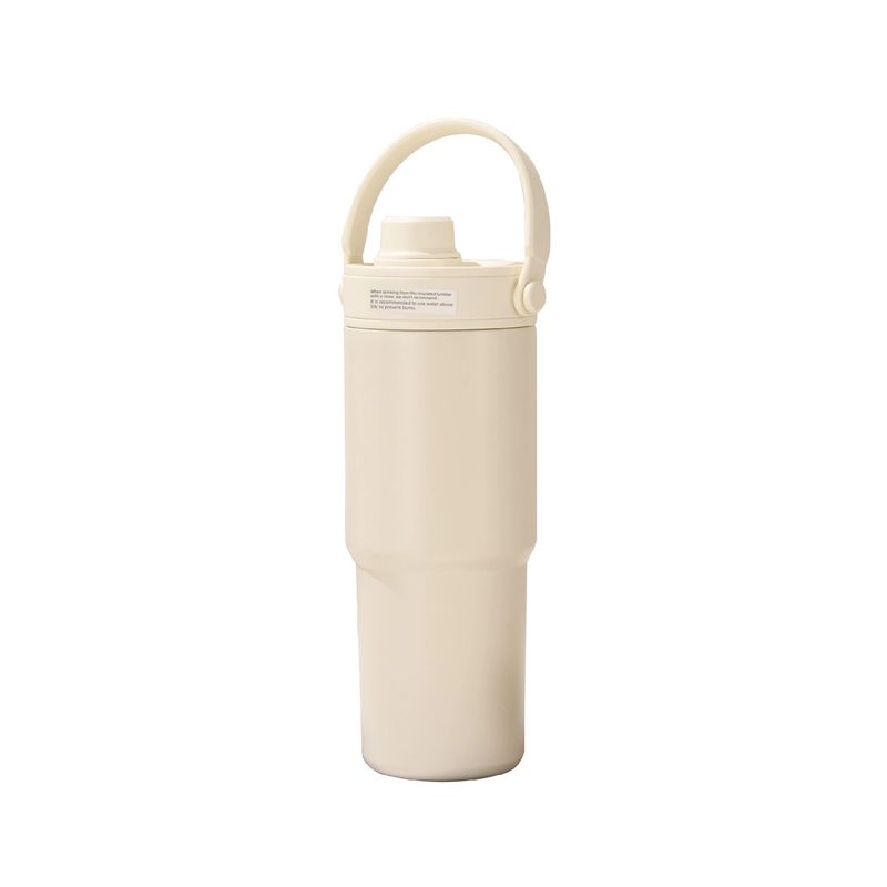 New Ceramic Inner Coffee Cup with Handle, Large Capacity Insulated Cup, Portable Car-Mounted 30oz Car Ice Cup