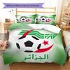 Algeria National Football Team Pattern Bedding,Quilt Set Quilt Cover Pillowcase Home Birthday Gift(1 * duvet cover + 2 * pillowcase, without core)