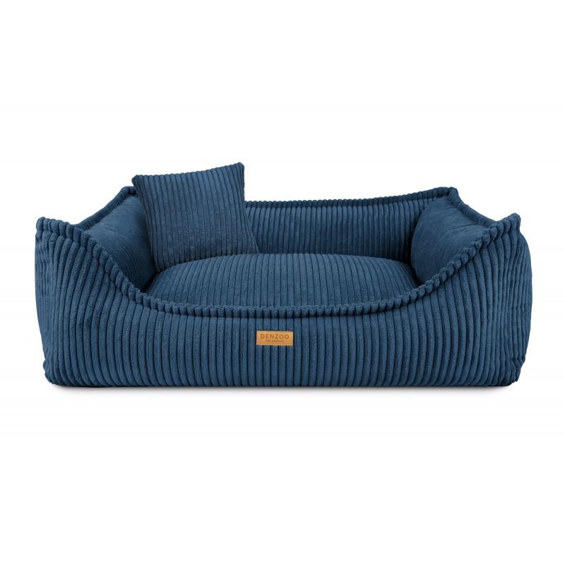 Legowisko Ortopedyczne Denzoo Milano Navy Blue "Xl" 100X80 Kojec Sofa Posłanie