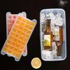Ice Tray with Lid Bin Ice Scooper Twist Release Design Ice Mold Easy Clean Reusable Ice Maker for Freezer