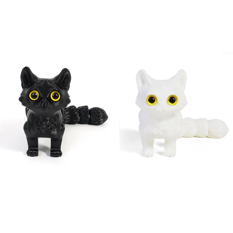 Миниатюрная фигурка милого кота, напечатанная на 3D-принтере, размером 12/16 см, для украшения гостиной, автомобиля, рабочего стола, дома, а также в качестве подарка для детей.