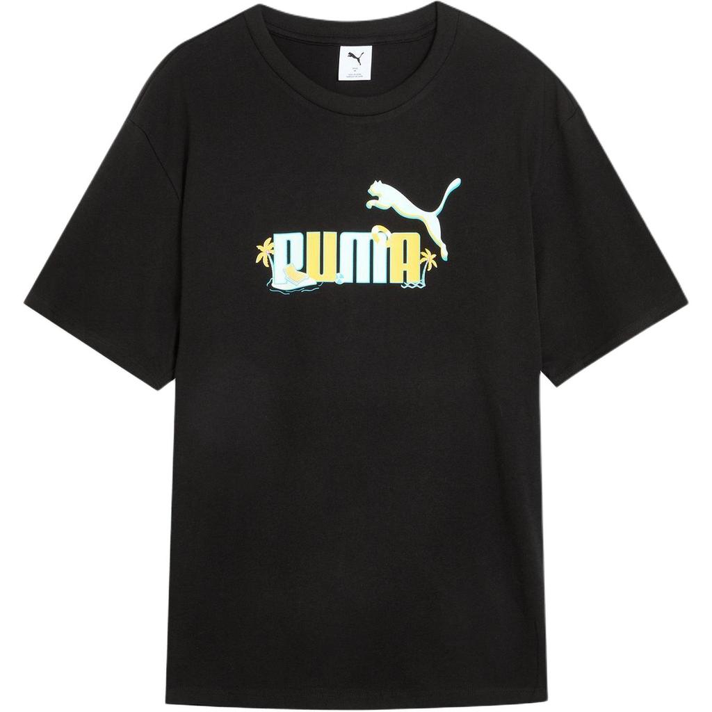 New PUMA Graphic T Shirt Unisex Black 01 690748-01