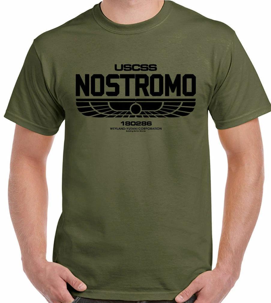 Nostromo T-Shirt 180286 Mens Alien Film Movie USCSS Weyland-Yutani Sci-fi
