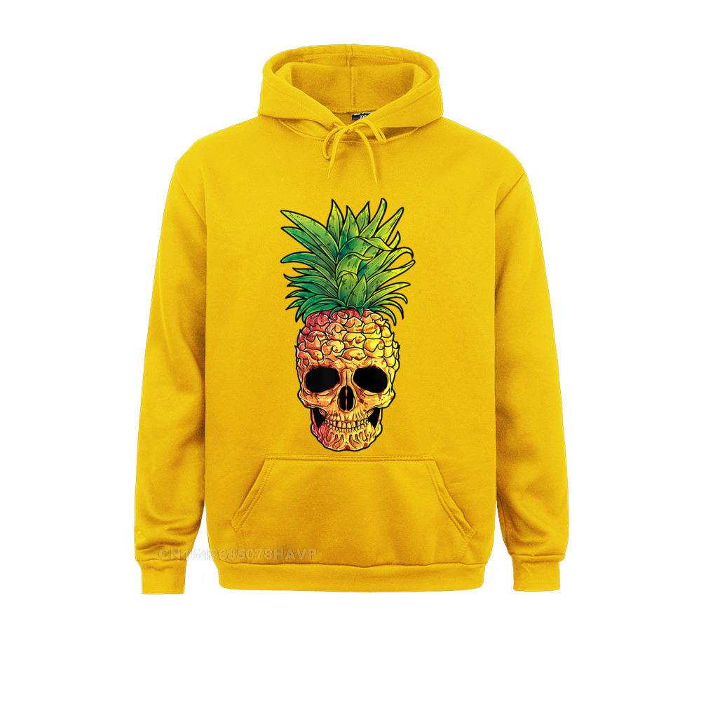 Ананас Череп Забавные пляжи Алоха Гавайи Гавайи Гот Толстовка Унисекс Хип-хоп Мужские толстовки Толстовки с длинными рукавами Капюшоны