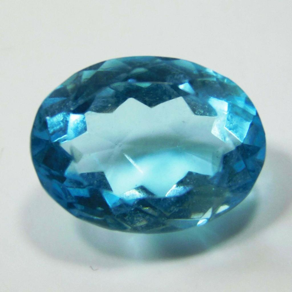 Natural Blue Aquamarine Loose Gemstone 10.25 ct Oval Shape for Jewelry Making and Gem Collections