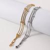 Gold Silver Color Wrap Beaded Bracelets Round Beads Party Jewelry Elegant Wrist Chain  Women