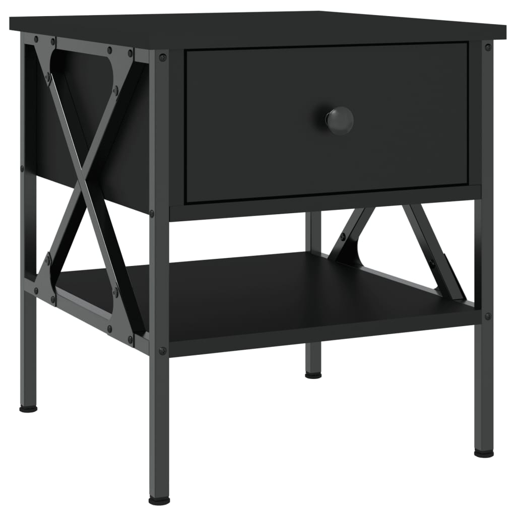 Nightstand Black 40x42x45 cm Particleboard