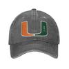 Бейсболка Miami Hurricanes 2025 Плей-офф студенческого футбола The U is Back Летняя мода Хип-хоп Спорт Козырек Кепка-snapback