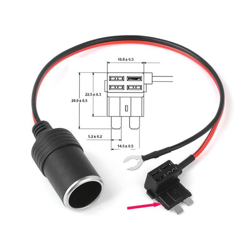 Mini Micro Car Fuse Box With Wire Harness Protector For Car Dash Cameras Low Voltage Compact Size