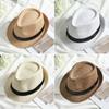 Fashion Beach Gangster Cap Jazz Dress Hat Sun Hat Cowboy Fedora Hat Straw Panama Cap