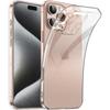 Clear TPU Case for iPhone 16 Pro Max 15 Plus 14 13 Mini 12 11 X XS XR SE 2022 2020 7 8 6 6S 5S 16Pro 16Plus 15Pro Transparent Phone Cover Accessories