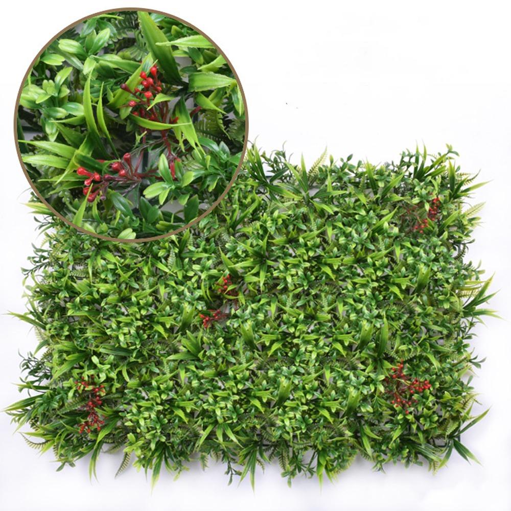 Square Shape Artificial Grass Wall Panel 40*60cm Size Privacy Fence Panel Indoor Decor