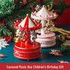 Деревянная музыкальная шкатулка-карусель - Рождественский и подарок на день рождения для детей, креативное украшение для дома