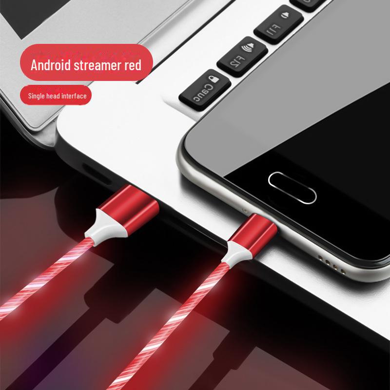 Светящийся кабель для зарядки Streamer для Apple, Android, Type-C, Huawei — красочный и светящийся для автомобиля.
