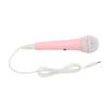 Karaoke Microphone, Wired Microphone, Dynamic Vocal Microphone, Cute for Kids, Perfect for Karaoke, Parties, and Performances, Clear (Pink)