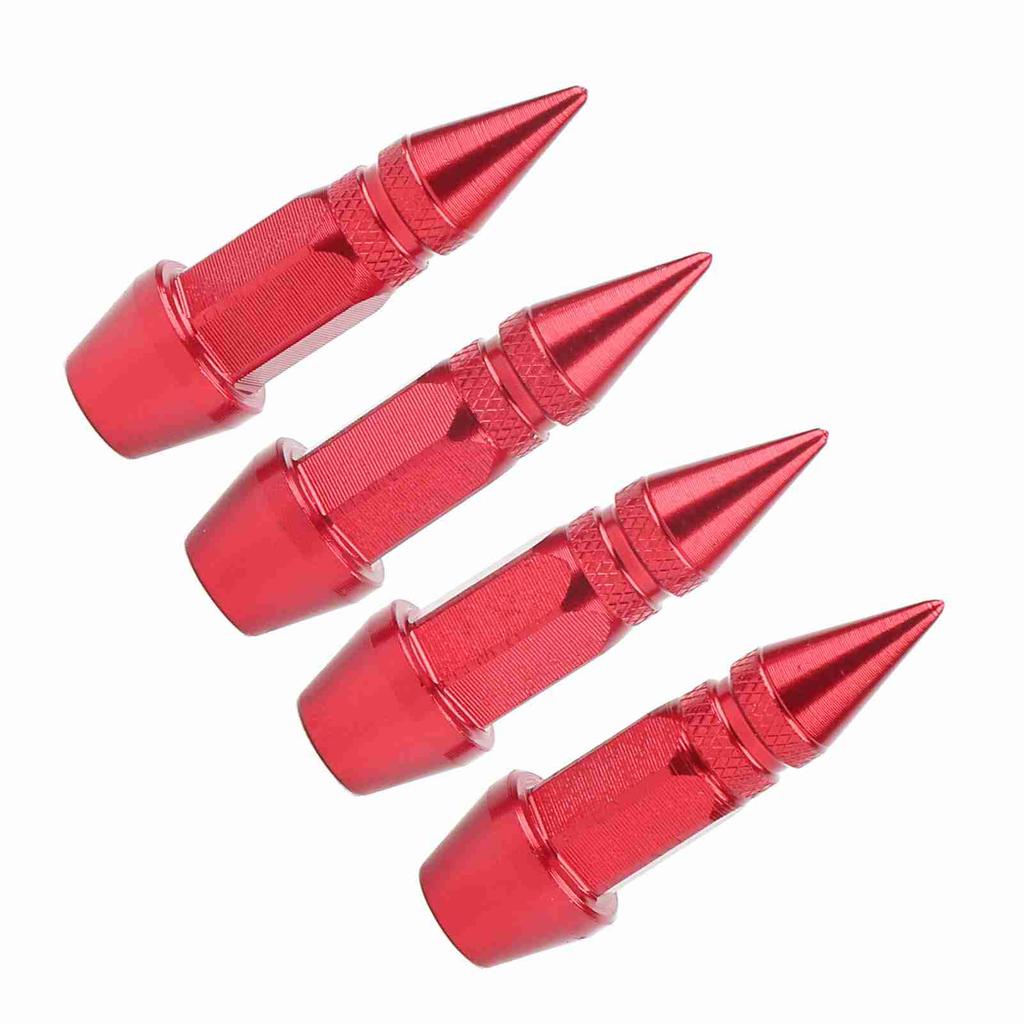4Pcs Aluminum Alloy Spike Wheel Tire Valve Stem Car Truck Air Dust Caps Covers Red