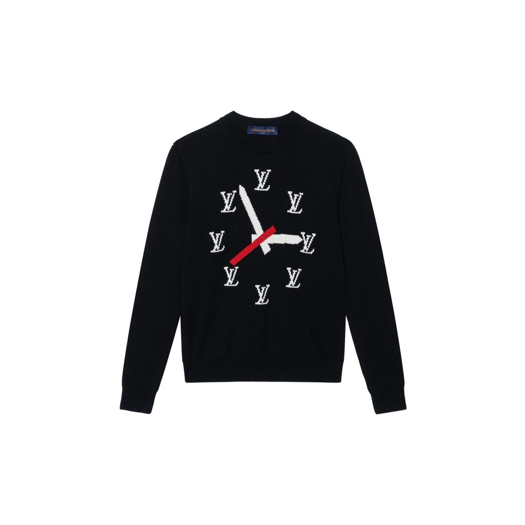 Louis Vuitton Свитер с интарсией "Часы" 1AA4HL