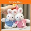 Keychain Rabbit Plush Toy Cute Stuffed Animal Doll Kids Birthday Gift Keyring